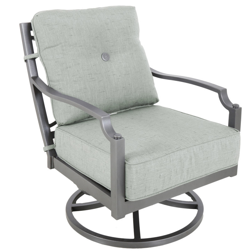 Red Barrel Studio Konevsky Swivel Patio Chair with Sunbrella Cushions Wayfair